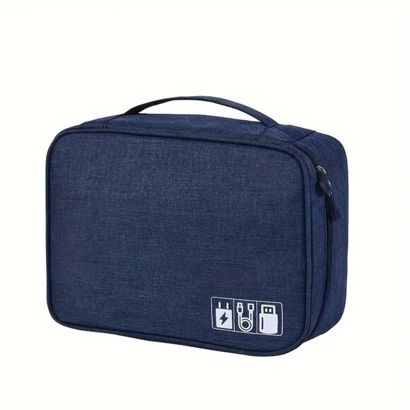 NWT Large Data Cable Storage Bag Navy - Picture 1 of 2